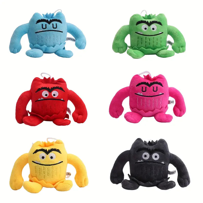 6pcs Colorful Emotional Monster Plush Toys – Perfect for Emotion Practice & Playtime
